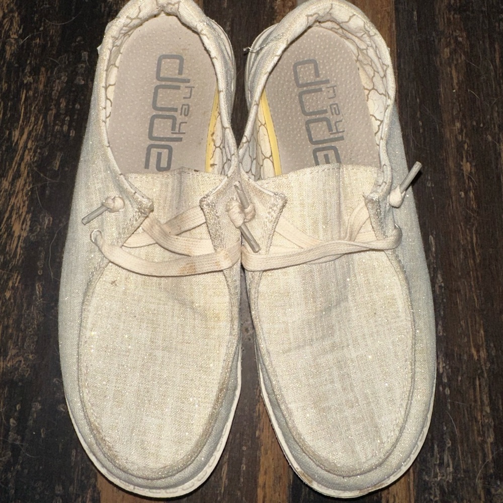 Hey dude good glitter shoes